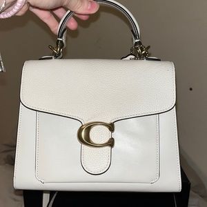 Small white Coach purse